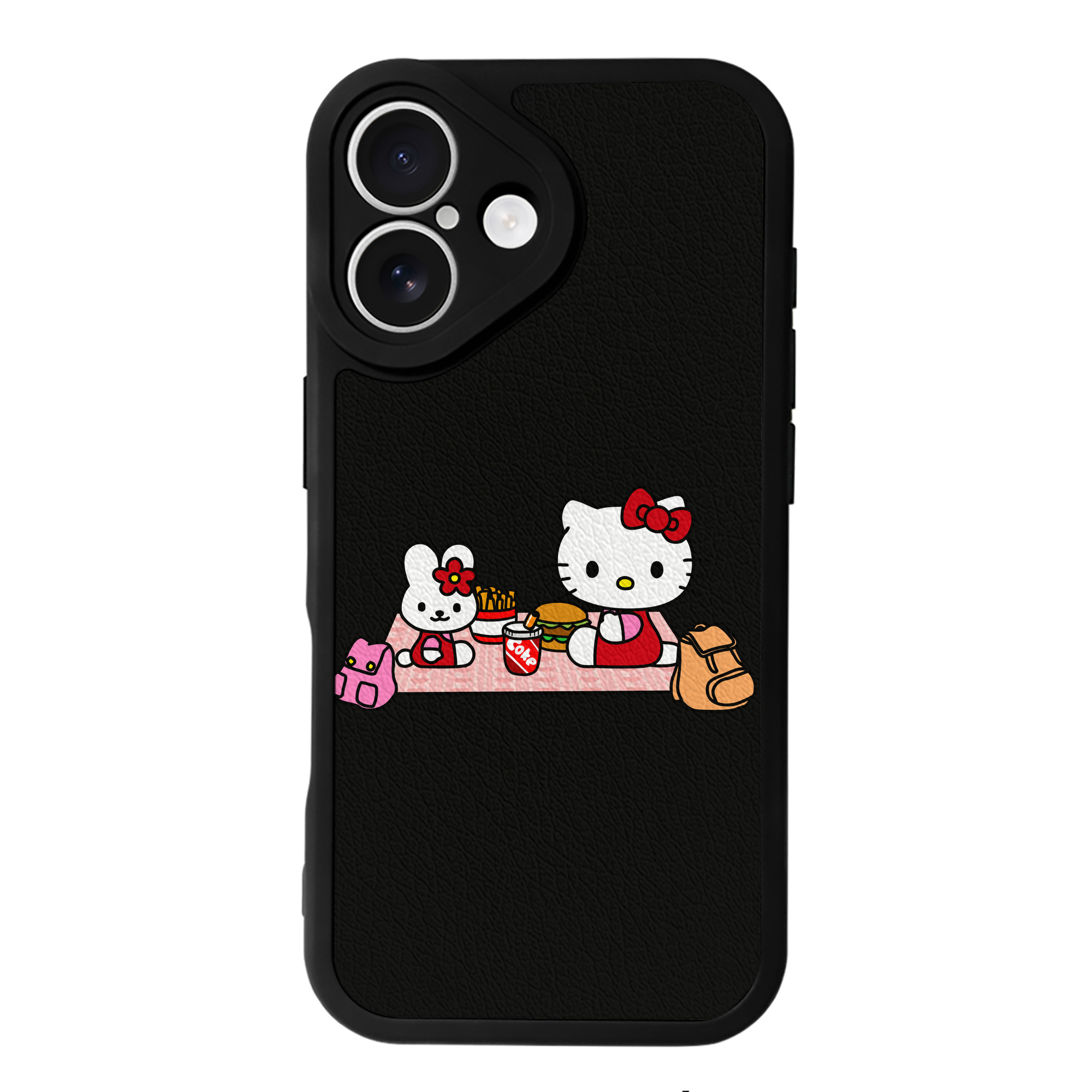 （画像用） Hello Kitty ハローキティ 【iPhone 16シリーズ対応】シリコンスマホケース（レザー調） 材質：シリコン